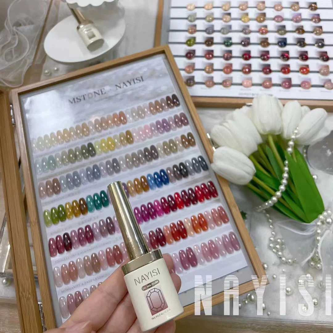 Nayisi nicht übereinstimmend 56 Farben Nagel gel Set transparente Farbe neues Modell 2024 Nail Art Kit heißer Verkauf ungiftiger UV-Gel Nagels tudio