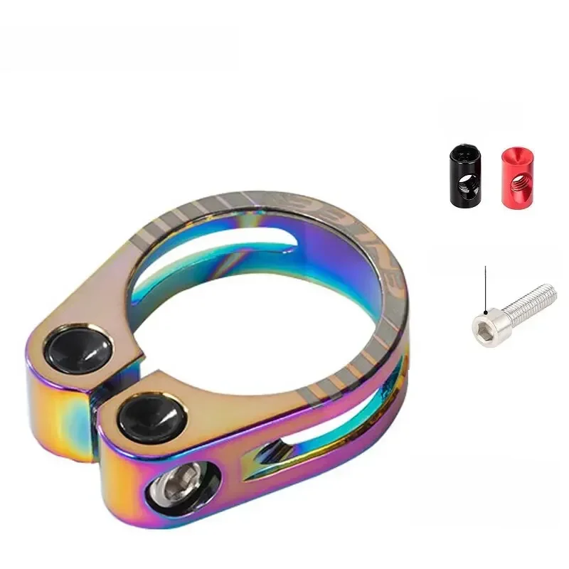 AliExpress enlee ENLEE Bicycle Seat Post Clamp 34.9mm Seat Pipe 304 Stainless Steel Screws MTB Bike Clamps CNC MACHINED Cycling Accessoires