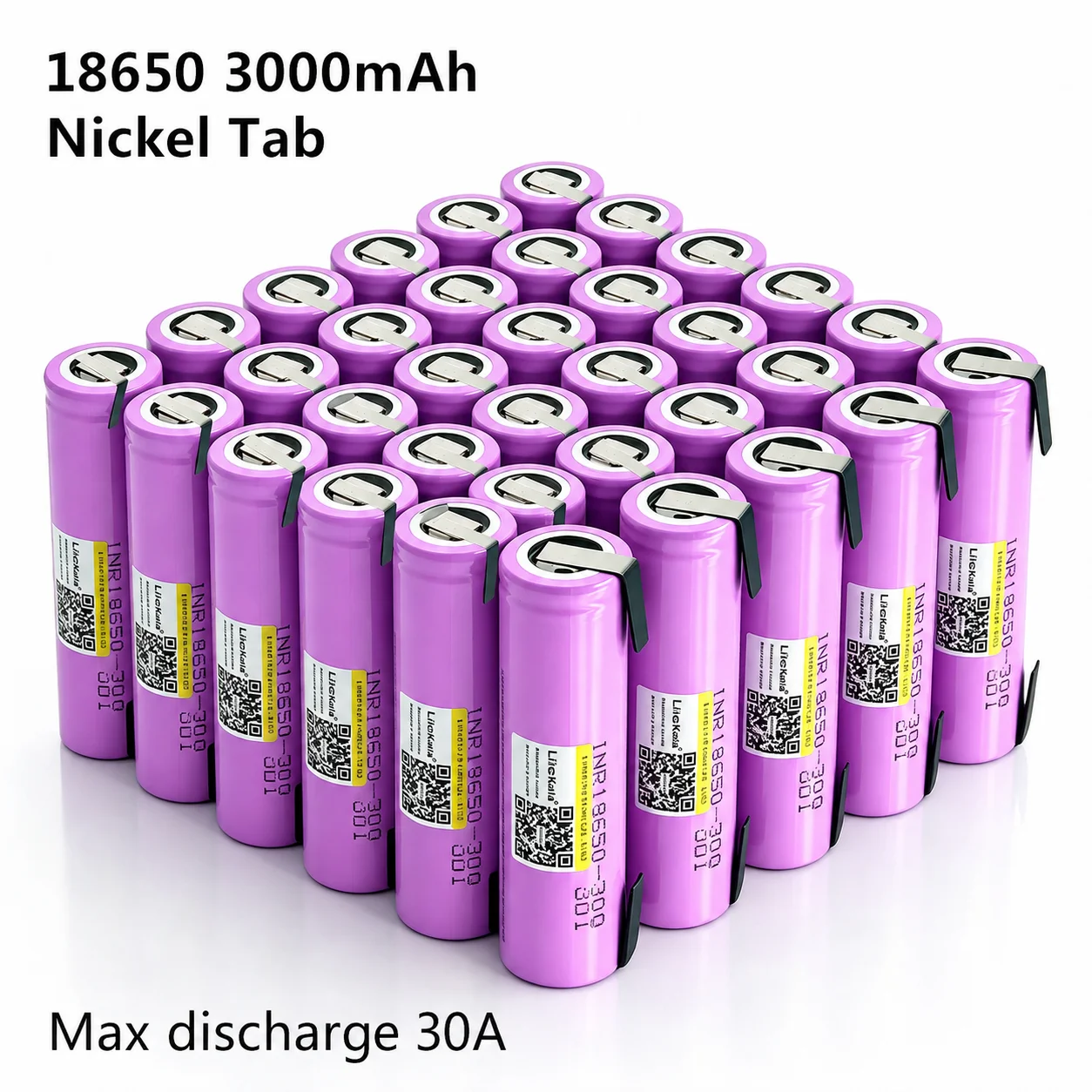 Vape Battery 18650 - แบตเตอรี่ LiitoKala 3.7V 3000mAh รุ่น INR18650‑30Q