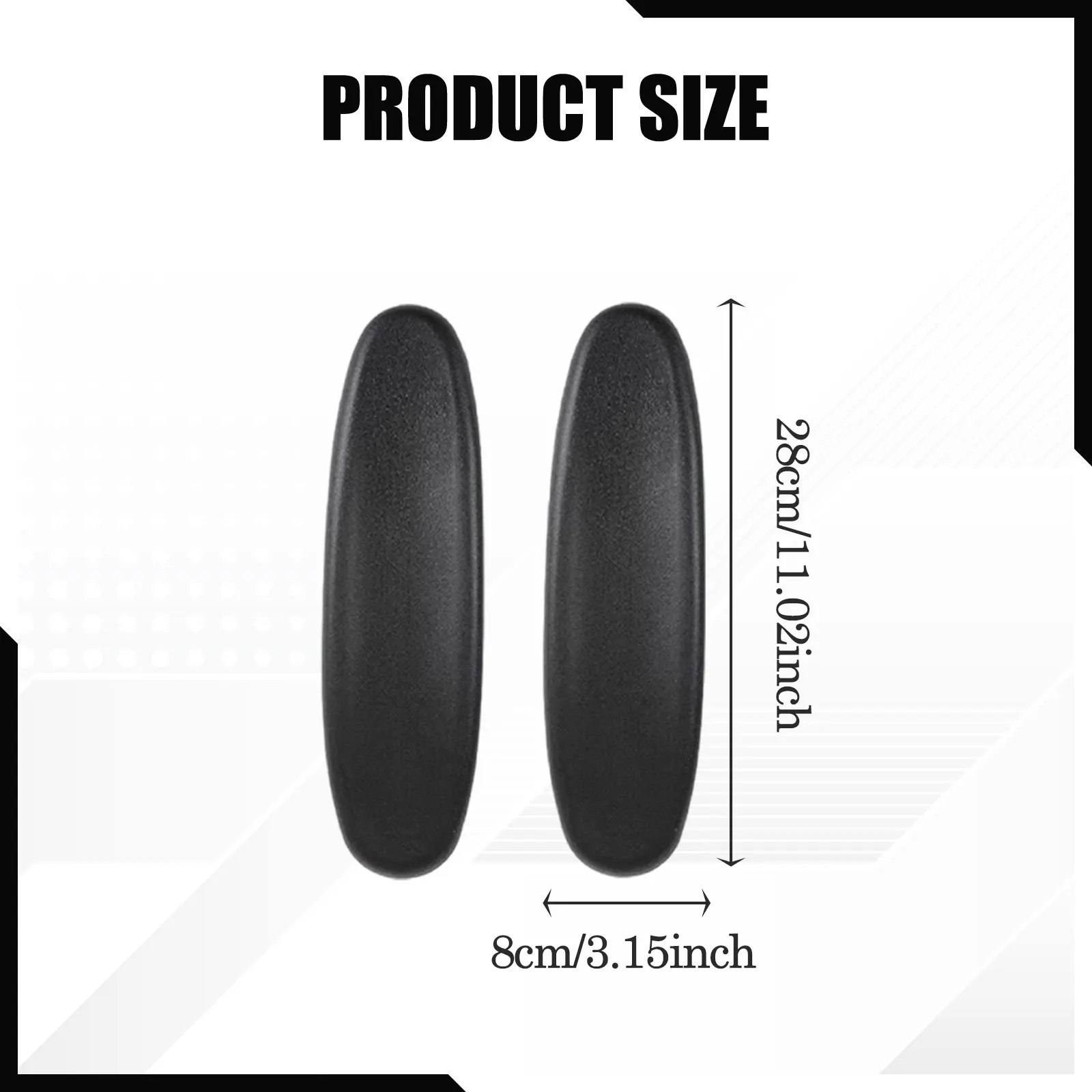 2 قطعة كرسي الألعاب مساند للذراعين كرسي مكتب مسند الذراع منصات الذراع قبعات بولي Leather الجلود كرسي دوار اكسسوارات مسند الذراع منصات أذرع مريحة