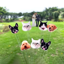 Drink stirrers personalized with dog face Pet Birthday stir sticks Custom Party Decorations swizzle sticks wedding drink sticks