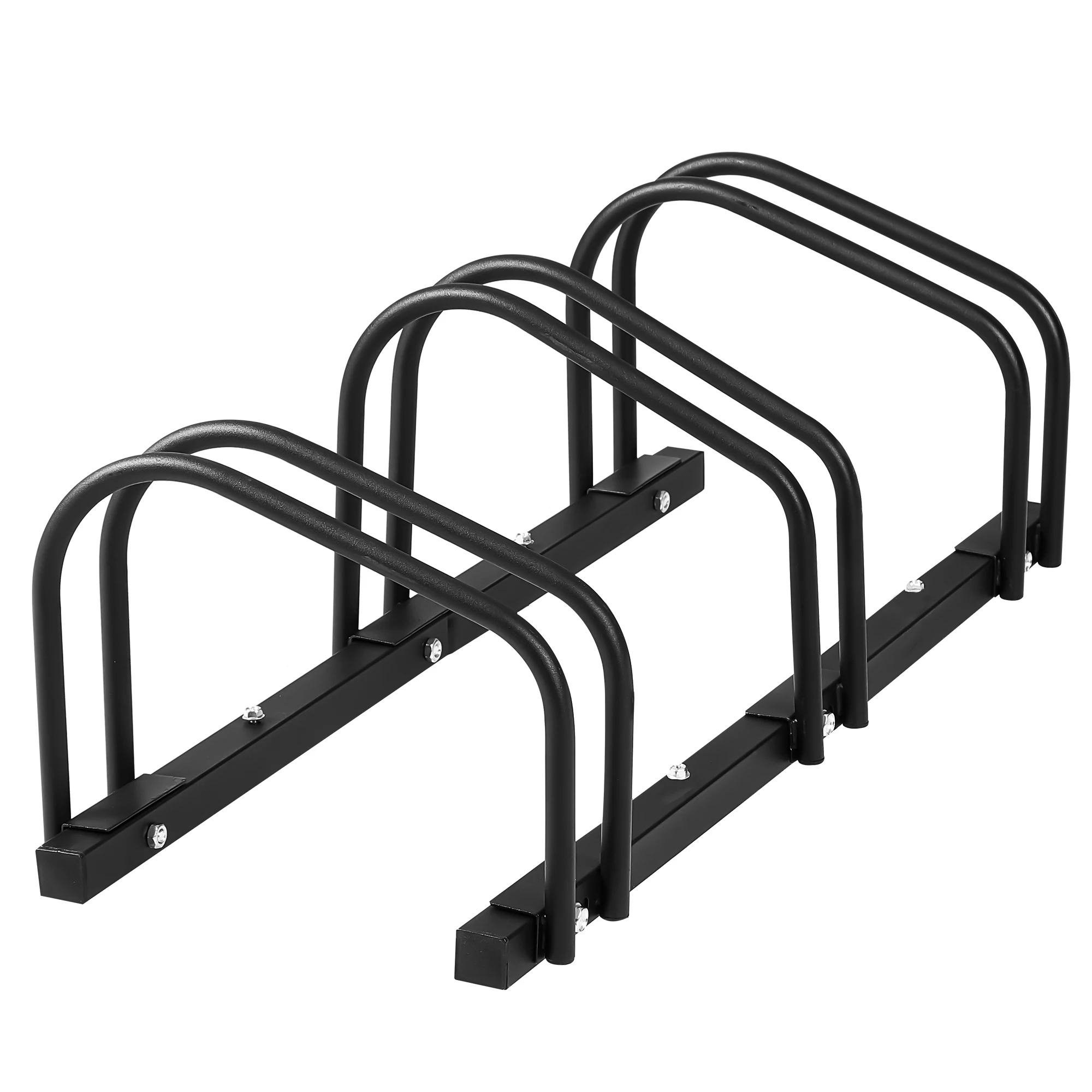 Upright Freestanding Bike Storage Rack, Holds 3 Bicycles, Safe And Secure MTB Mountain Bike Universald Storage Indoor Outdoo