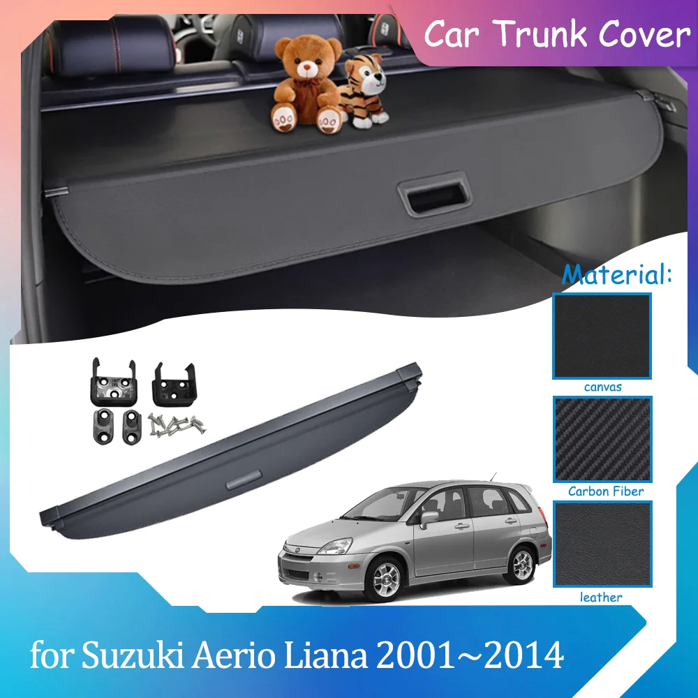 Car Trunk Covers for Suzuki Aerio Liana 2001~2014 2002 2003 Luggage Retractable Rack Waterproof Curtain Shelter Cargo Accessorie