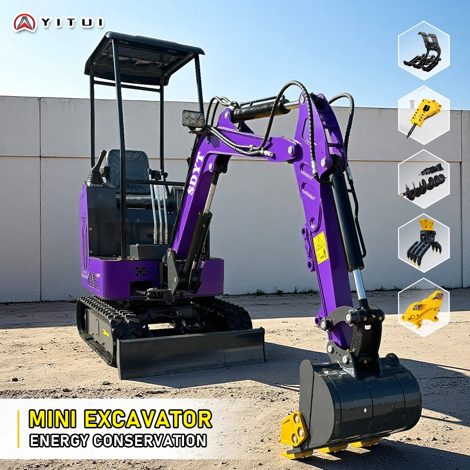 小型掘削機 1.5トン クボタエンジン クローラー式掘削機 農業用小型掘削機 補助工具付き カスタマイズ可能