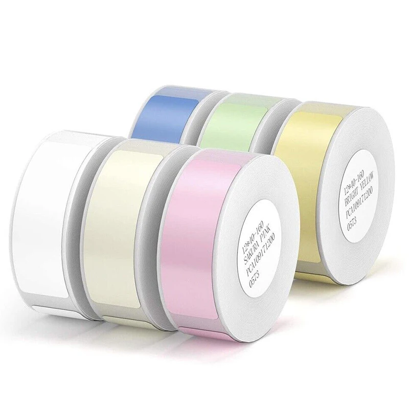 Niimbot 1Roll Pure Color Label Tape for D11, D110, D101 Sticker Waterproof Paper Adhesive Label Anti-Oil Mini Portable Printer