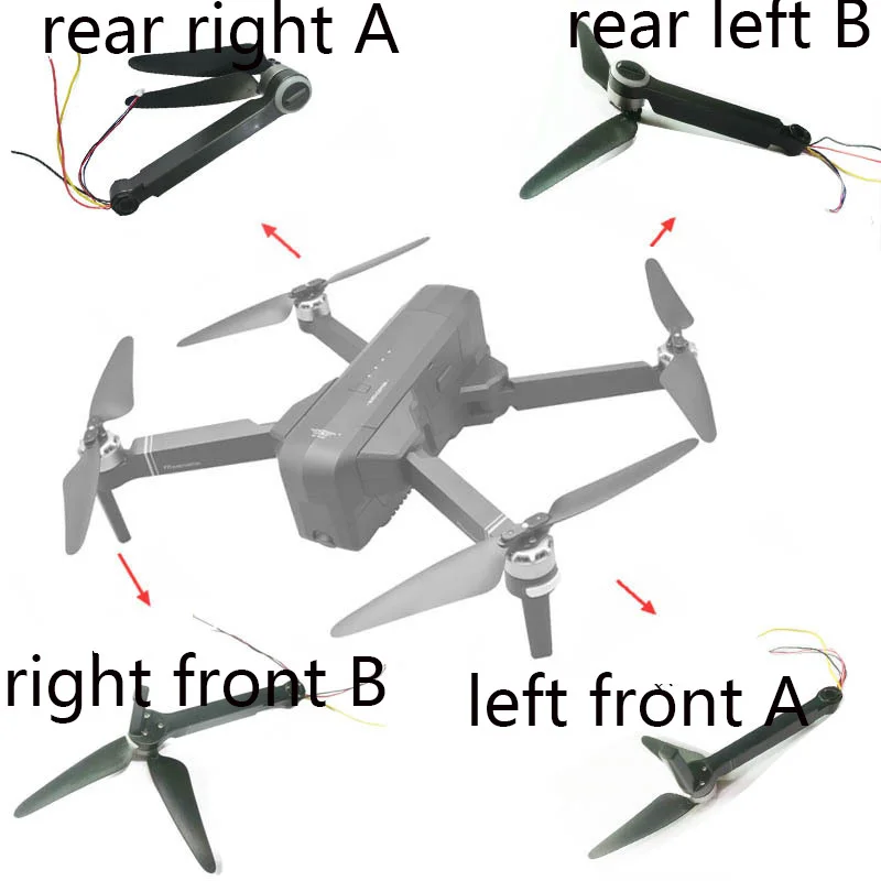 SJRC F11 / F11 Pro RC Drone ramię z silnikiem śmigła akcesoria części zamienne do quadcoptera nogi