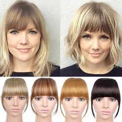 Alileader Clip-in Hair Bangs Synthetic Fringe Fake Bangs for Women High Temperature Fiber Fake Hair Blunt Bangs