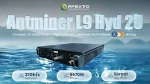 

Лучшее предложение НОВОГО Bitmain Antminer L9 Hyd 2U 27GH/S 5670W LTC DOGE MINER
