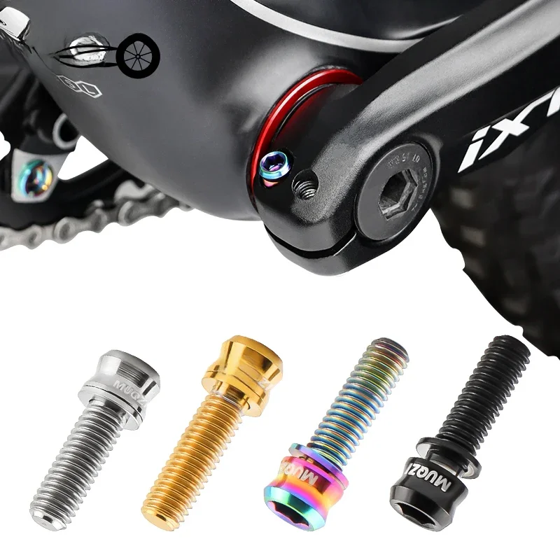 AliExpress MUQZI 2/4/6PCS Titanium M6x17 M6x19 Disc Brake Caliper Bolts With Washer Bike Caliper Brake Screw MTB Crank Parts