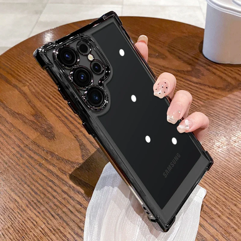 Transparente stoß feste Panzerung für Samsung Galaxy S24 S23 S22 Ultra Plus S24Ultra