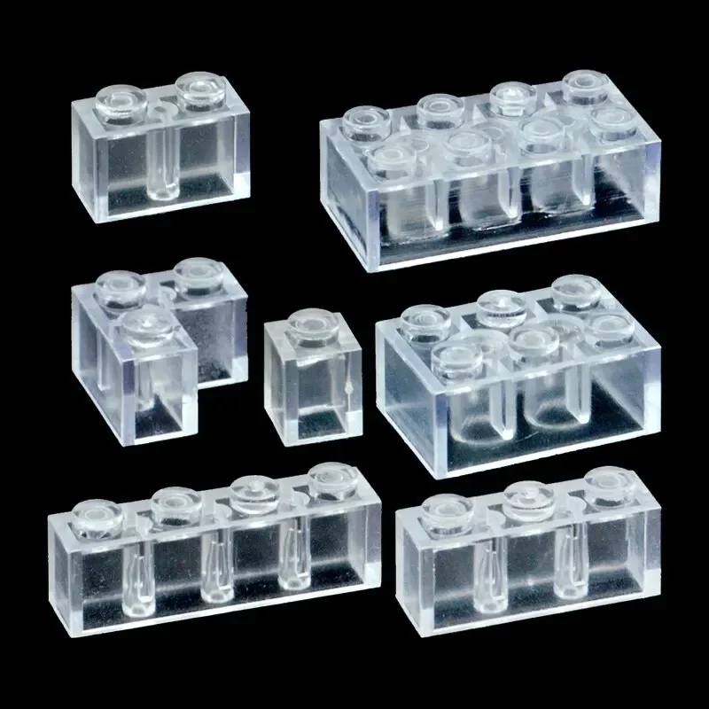 Kleine deeltjes 1x2 2x3 2x4 1x1 Bricks MOC Onderdelen Transparante Bricks bouwstenen Geschenken Speelgoed voor Kinderen - afbeelding 2