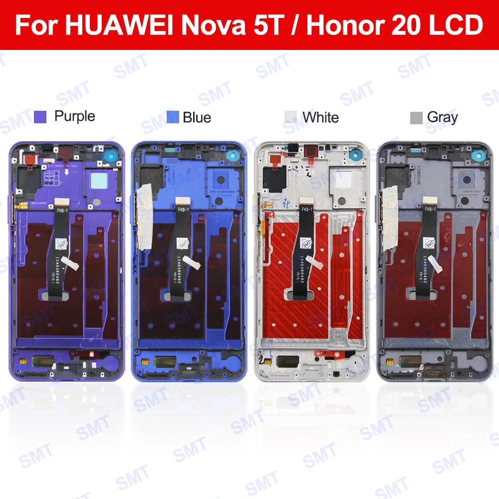 6.26\'\' For Huawei Nova 5T YAL-L21 LCD Touch Screen Digitizer Assembly With Frame For Honor 20 YAL-AL00, YAL-TL00 Display Screen