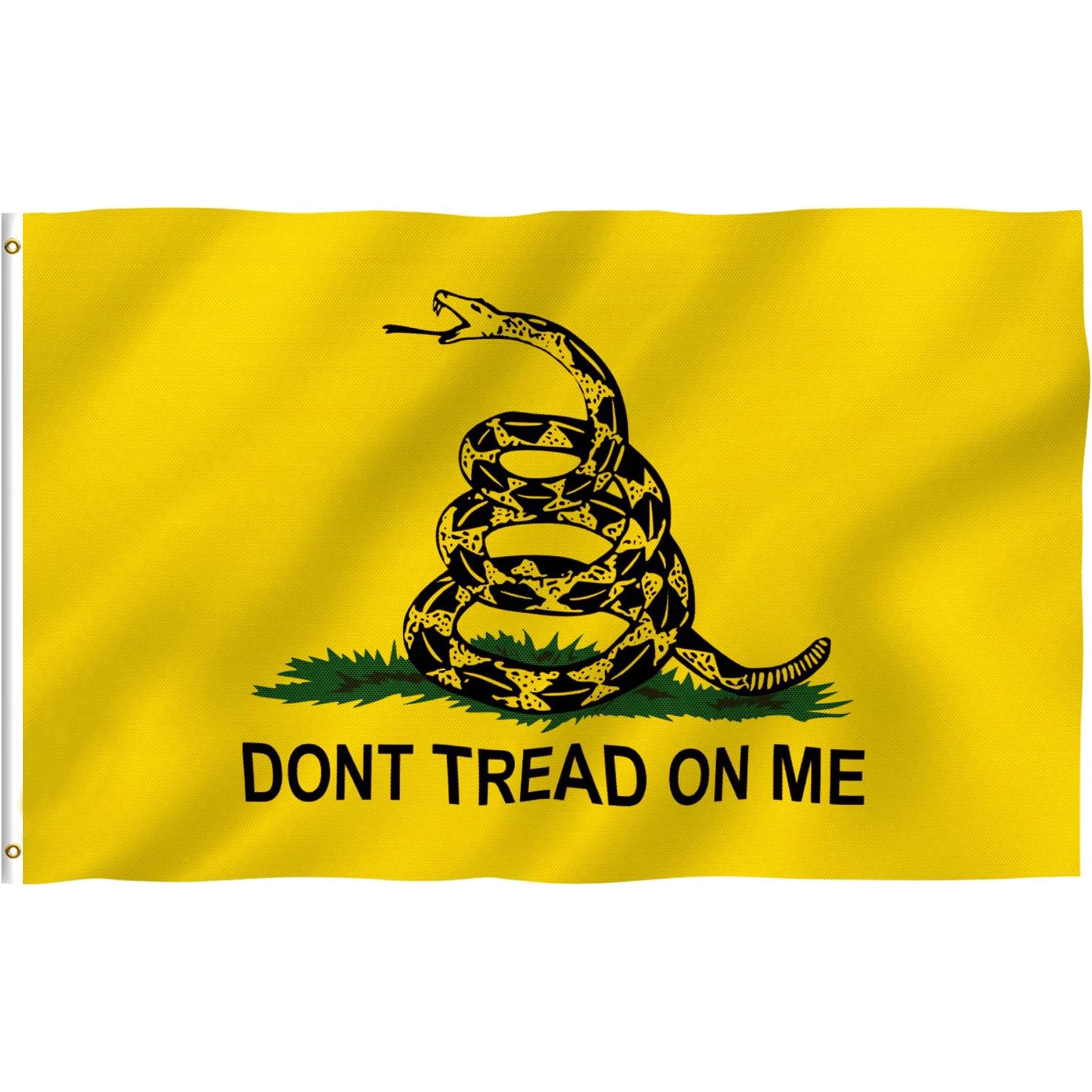 3x5 Ft Don't Tread On Me Gadsden Flag Vivid Color Double Stitched Flags Polyester with Brass Grommets 3 X 5 Foot Drop shipping