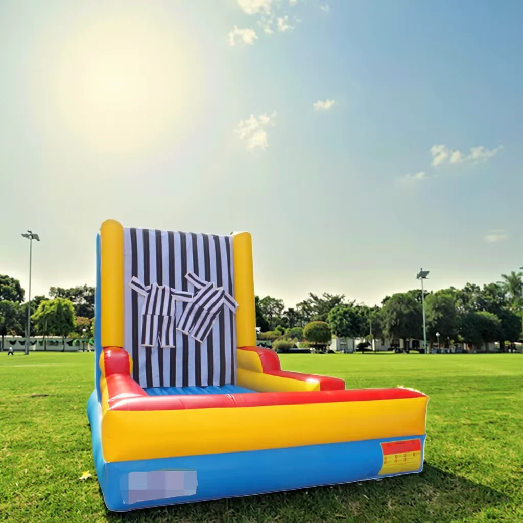 مضحك التجاري نفخ الفيلكرو الجدار 13ft نفخ القفز لزجة جدار كرنفال لعبة الحارس للحزب في الهواء الطلق #5