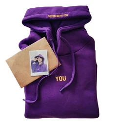 new kpop Chim Chim merch Purple Hoodie 2024 Artist Series BY Baby Mochi Purple Hoodie Unisex hooded Oversize Sweatshirts