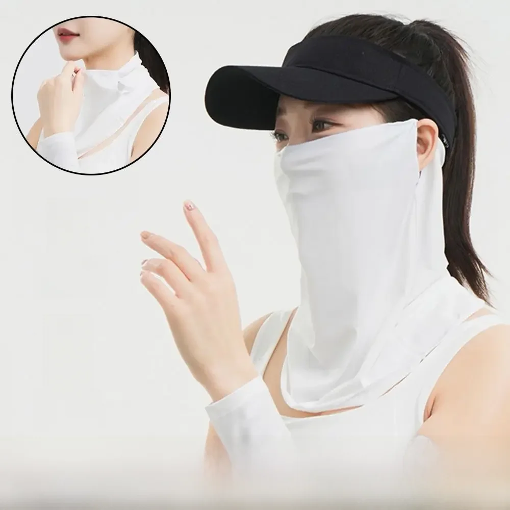 AliExpress HULEQQI Breathable Sunscreen Face Veil Ice Silk Face Mask Sun Protection Neckline Face Cover Summer Cycling