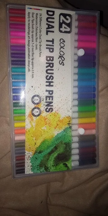 Dual Tip Brush Marker Pen Set (12-120 Colors) photo review