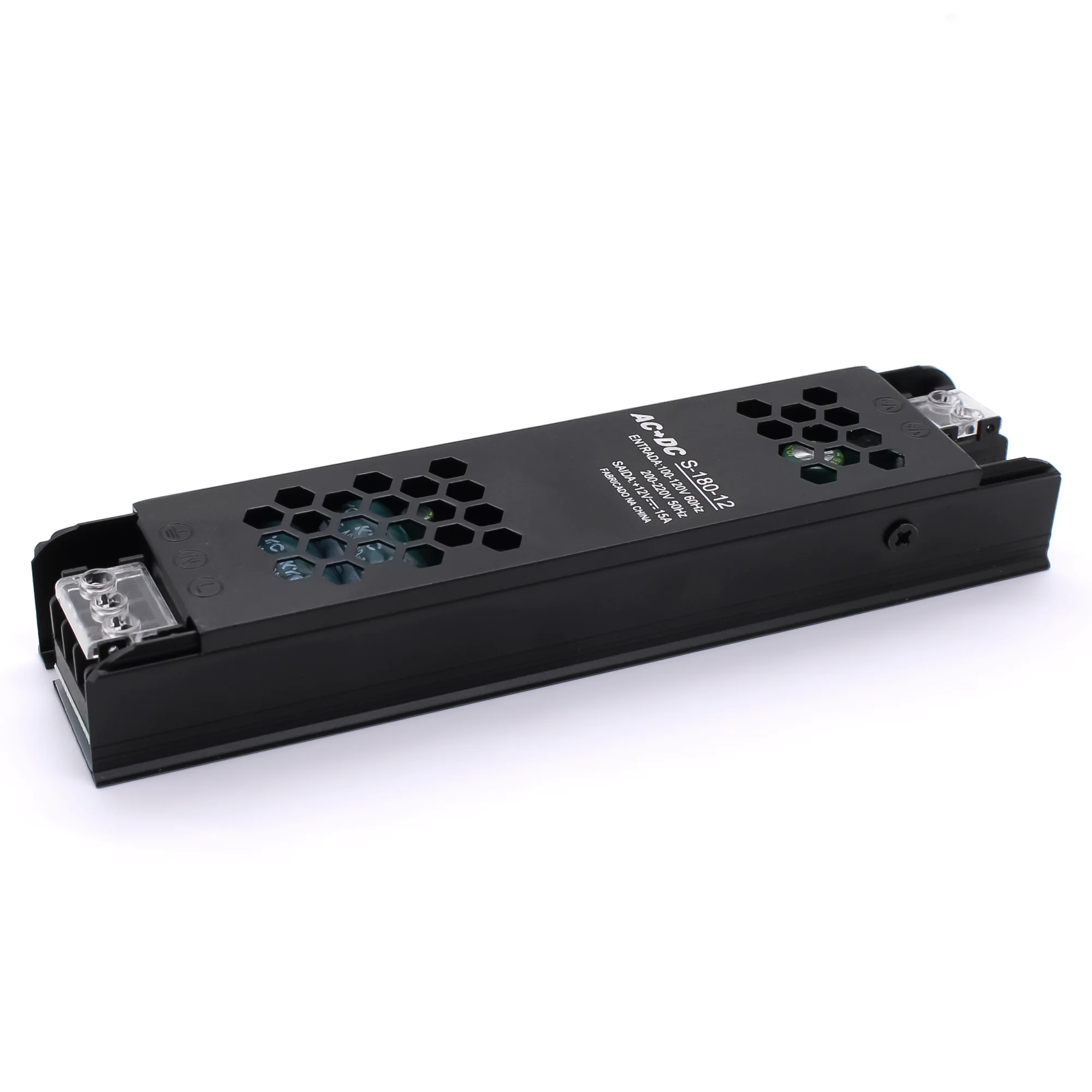 Fuente clave 12v 15A 180W P/ Cftv cinta Led sonido automotriz