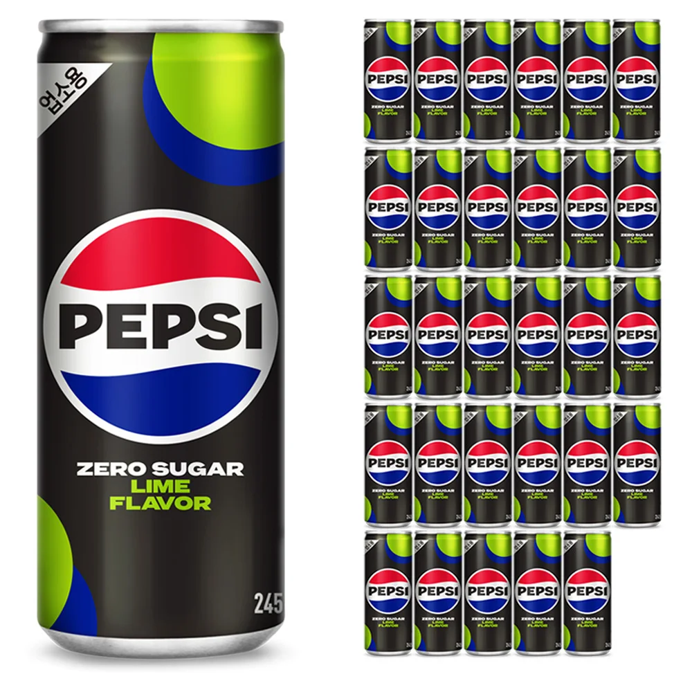 Culotte pepsi cola zero sugar lime, 245ml, 30 latas, pepsizero