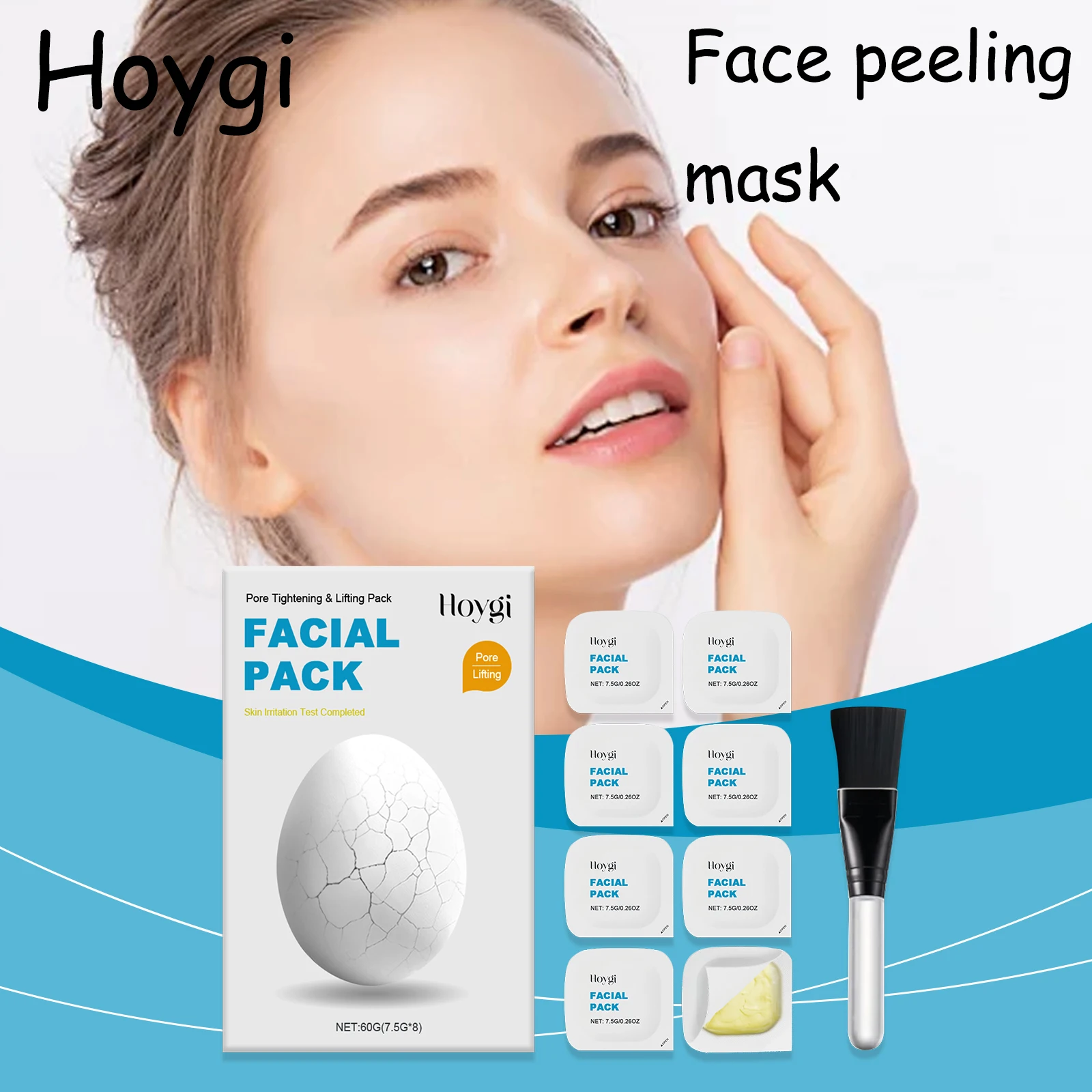 

Hoygi Facial Peeling Mask Gentle Exfoliating Improve Dullness Cleaning Pore Tightening Pores Soothing Face Peel Off Mask