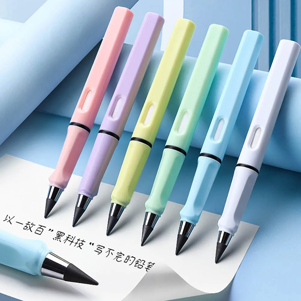 

New Technology Infinity Pencils No Sharpening Eternal Pencils No Ink Kawaii Unlimited Pens School Stationery Supplies