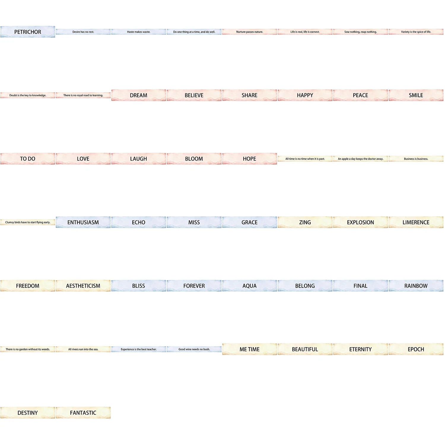 50pcs Retro Diary Word Stickers, Exquisite and Cool Graffiti Stickers, Laptop Cartoon Stickers, Fun and Classic Gift Decorations