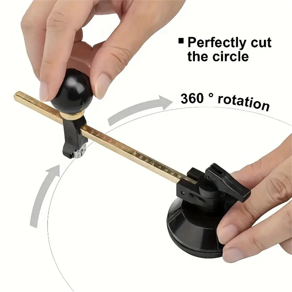 1set Premium Glass Cutting Tool - Ultra-Precise, Versatile, and Adjustable Diamond-Coated Blade for Round Glass Objects