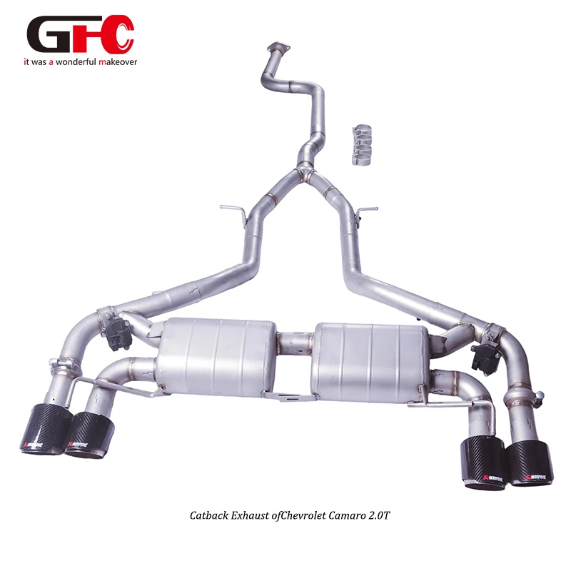 

GFC Exhaust Pipe for 2018 Chevrolet Camaro 2.0T Valvetronic Exhaust Muffler Stainless Steel Catback Exhaust System