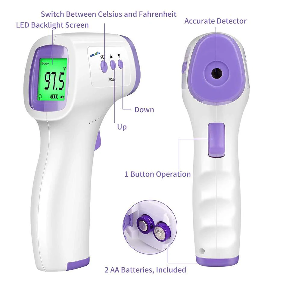 MAMIJOY Baby Thermometer Non Contact Infrared Medical Forehead Thermometer Body Temperature Fever Measure Tool For Adults