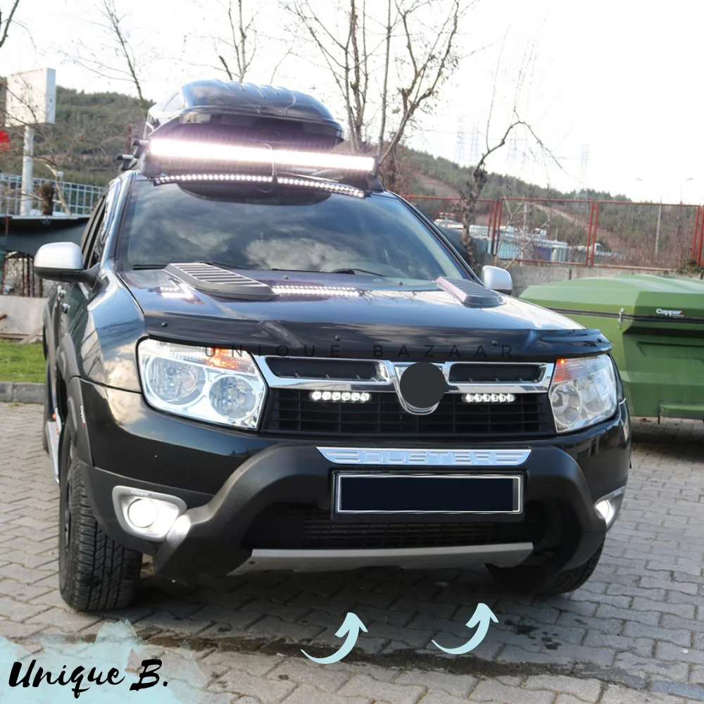 Dacia Duster Front Diffuser Matt Gray 2010-2017 Model Year ABS Plastic Exterior Accessory Protection High Quality Free Shipping