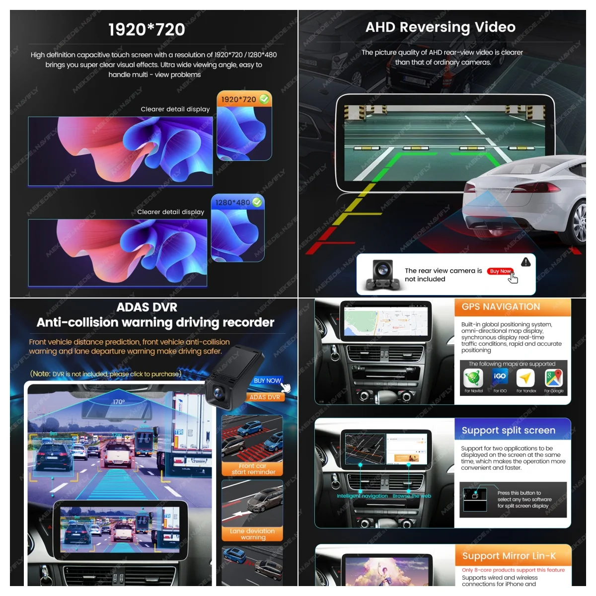 Pantalla táctil MEKEDE de 8.8 pulgadas para Audi Q5 2008-2017 MMI 2G 3G, sistema multimedia para coche, GPS, navegación, Carplay, unidad principal, radio para coche 4G. 5
