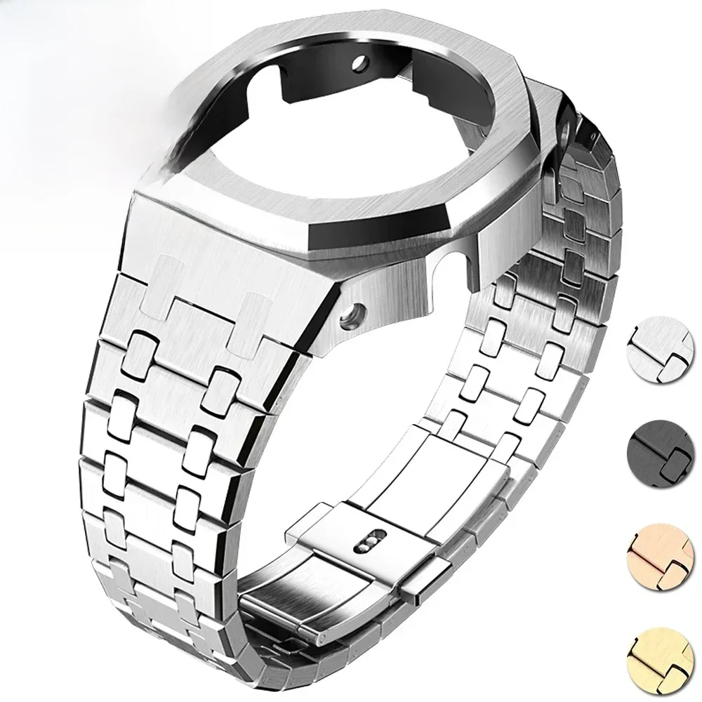 Gen4 Gen5 Modificatie Kit Voor Casioak GA-2100 GMA-S2100 Mod Metalen Roestvrijstalen Behuizing Schroef Bezel Band Voor GA-2110 GA-B2100 - afbeelding 2
