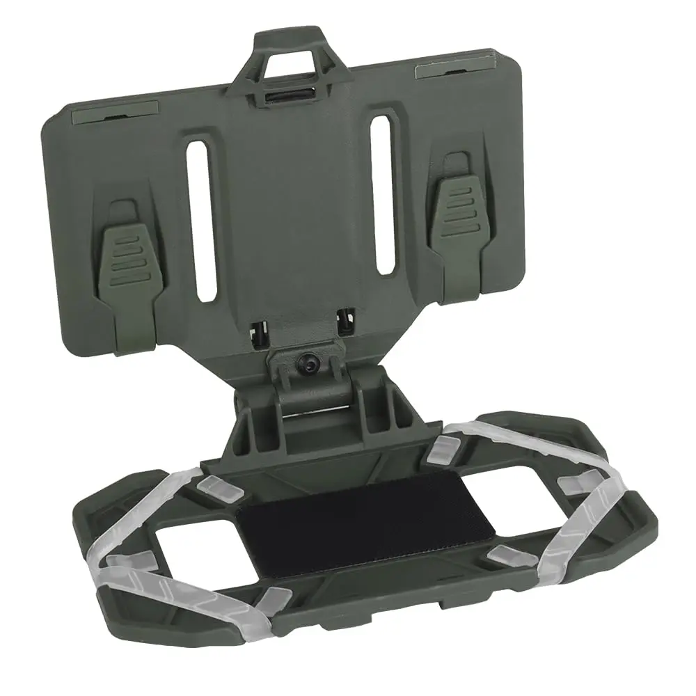 Universal Tactical Vest Phone Holder, Molle Mount, Foldable Chest Carrier, for Outdoor Paintball Airsoft Hunting