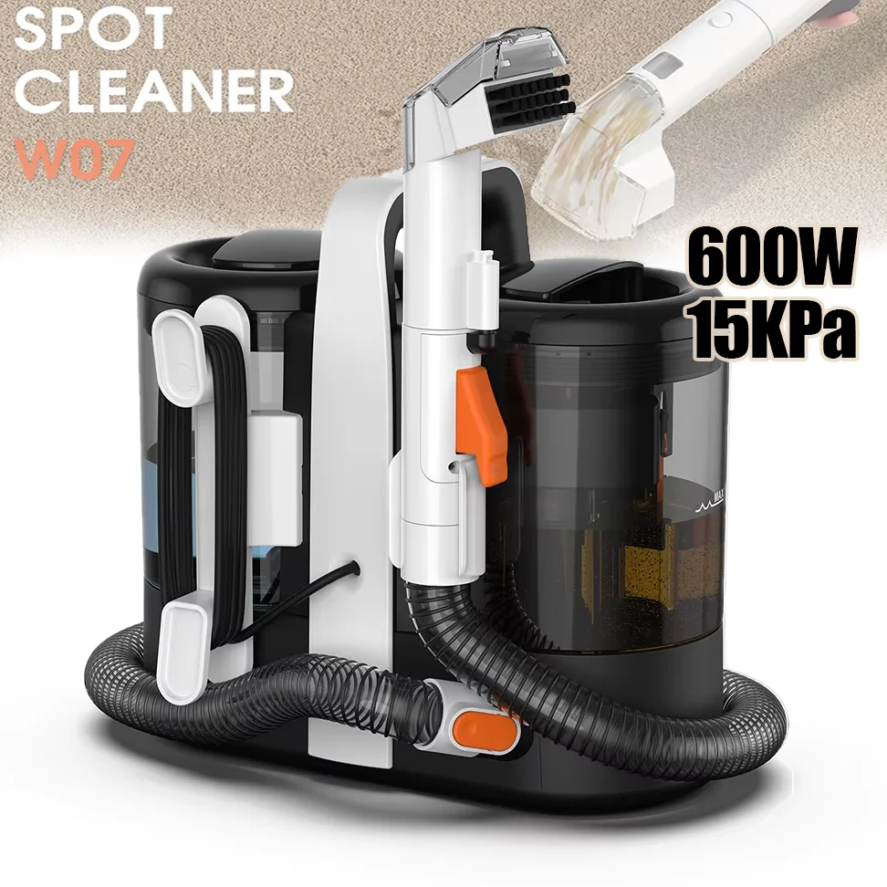 W07 Spot Cleaner 600W 15KPa Handheld Carpet Cleaner for Sofa Curtain Spray Suction Integrated Machine Clean Machine