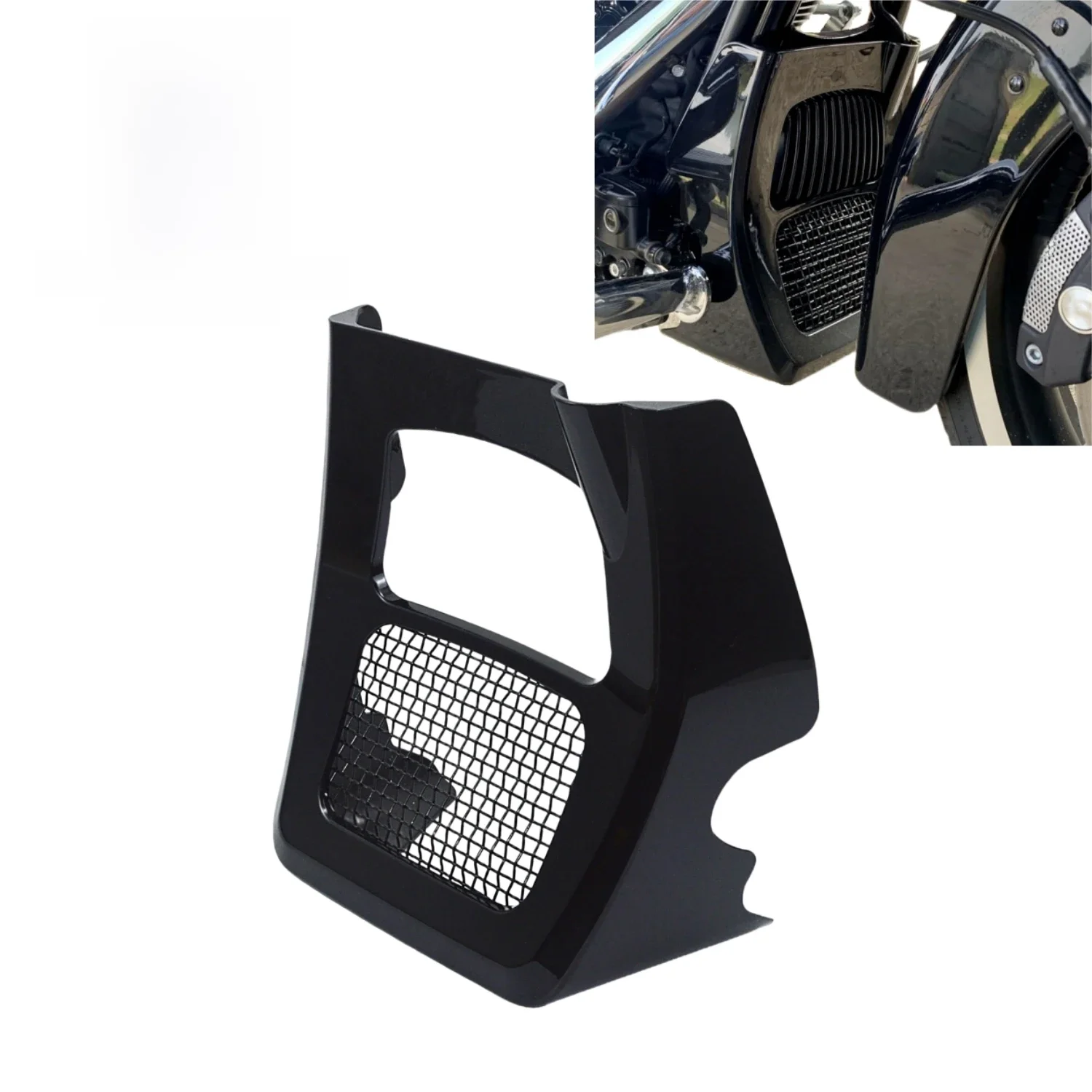Motocykle Fairing przedni spoiler chłodnica podbródek zestaw osłon chłodnica oleju dla Harley Davidson przemieszczanie się po ulicy Road King FLHRXS 2017-2024 — zdjęcie 2