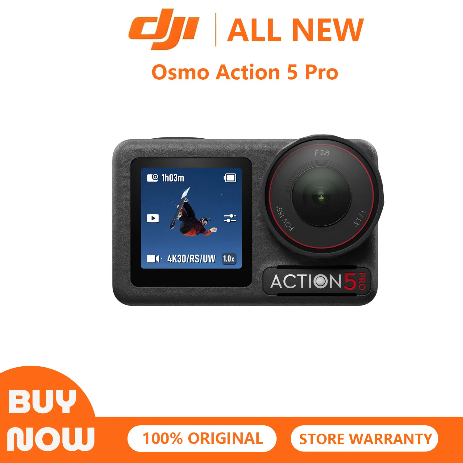 DJI Osmo Action 5 Pro Waterproof Action Camera 1/1.3