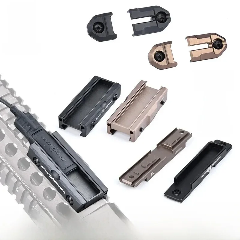 WADSN Tactique Scout lampe de Poche À Distance pression pad Commutateur métal bouton support Pour MLOK Keymod 20mm Rail Airsoft Accessoires