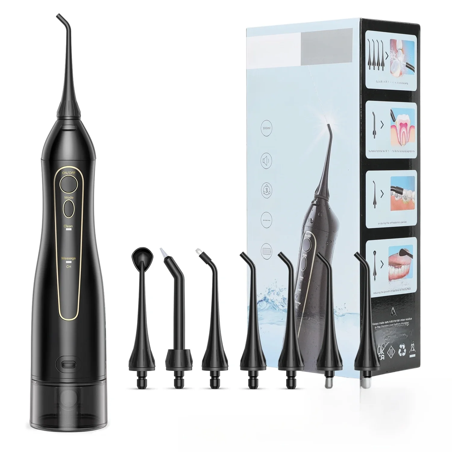 Fairywill Water Flossers Voor Tanden 300Ml Orale Irrigator Oplaadbare Draagbare Tandheelkundige 3 Modi Waterdichte Tanden Reiniger - afbeelding 2