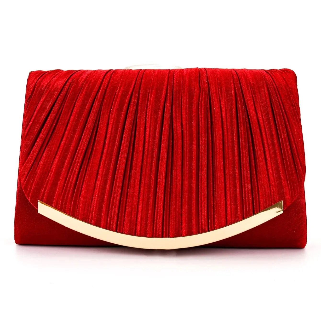 

Women's Evening Bag Wedding Bridesmaid Clutch Bag Imitation Silk Purse Red Envelope Bag Large Capacity Chain Shoulder Bag