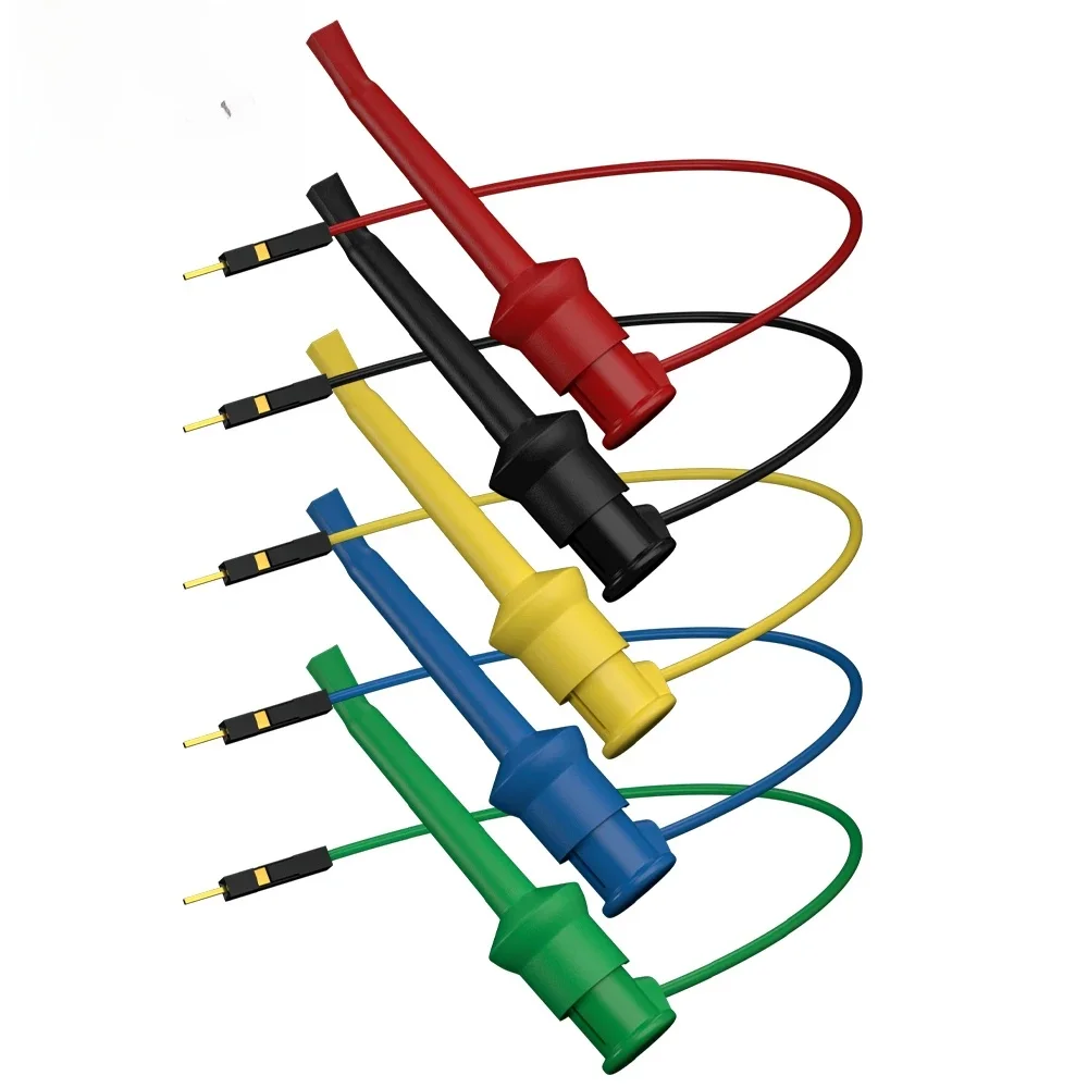 JZDZ Test Hook Clips to Breadboard Male Jumper Wires Miękkie elastyczne silikonowe przewody pomiarowe do testów elektrycznych J70108 — zdjęcie 2