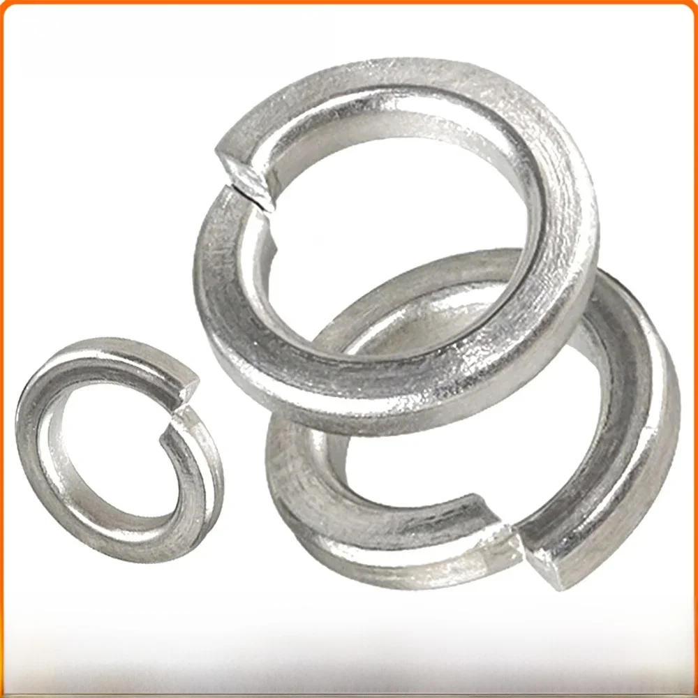 Rondelle de blocage fendue à ressort, joint élastique, acier inoxydable 304, M1.6, M2, M2.5, M3 figuré, M5, M6, M8, M10, M12, M16, M24, M27, M30, 5-50 pièces