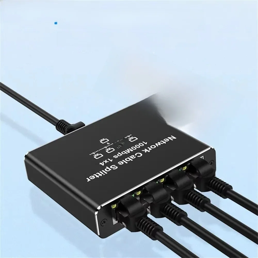 Adaptateur Ethernet 1000Mbps 1 entrée 4 sorties 1 à 2/3/4 RJ45 LAN répartiteur Internet Cat 6 RJ45 commutateur Gigabit pour PC portable TV Box routeur