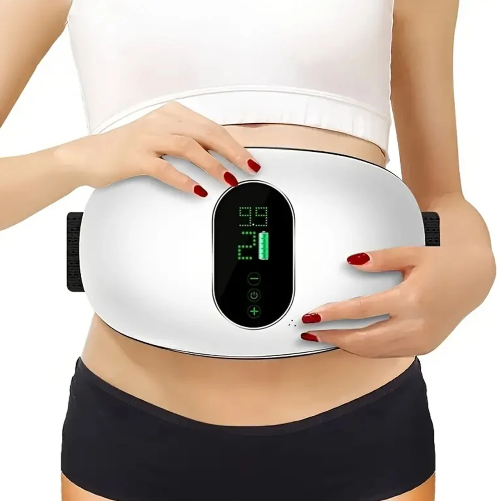 Waist and Abdomen Massager USB Rechargeable Heating Belt Full-body Vibration Massager Back and Waist Relief Female Fitness Gift