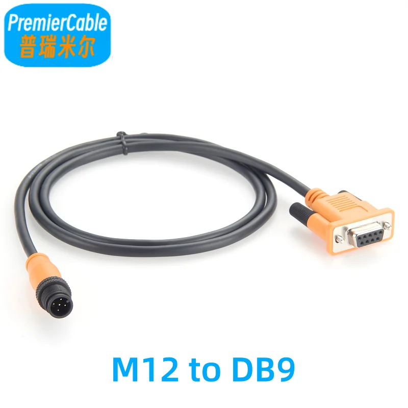 Imagem -02 - Macho para Cabo Adaptador D-sub M12 a Codificado Pinos 9pin Rs232 Cabo Serial Fêmea Pode Bus Data Logger para Nmea2000 M12 a Db9