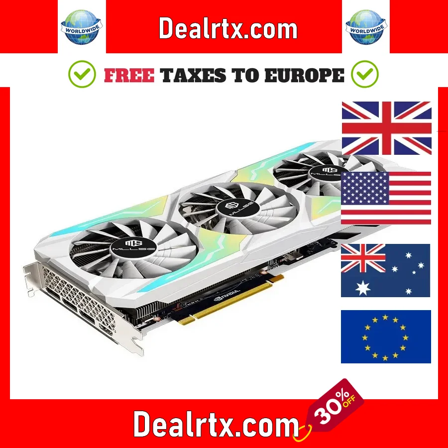 USED RTX 3080 10GB Graphics Card GDDR6X 320 Bit PCI-E 4.0×16 8+8Pin NVIDIA GPU RGB Lighting Gaming Video Card Placa De Video