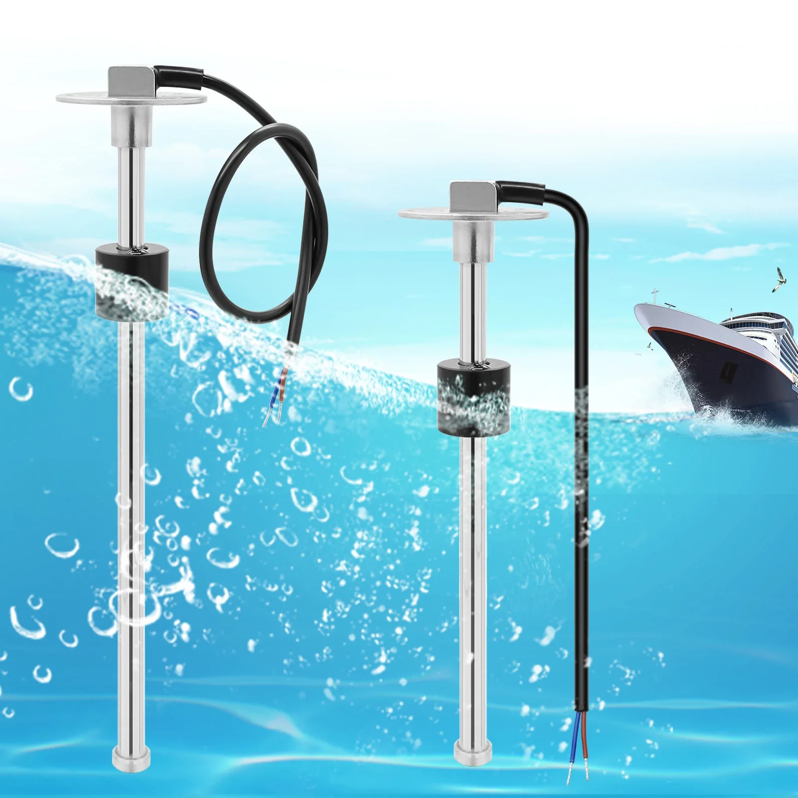 Capteur de jauge de niveau de carburant et capteur de jauge de niveau d'eau pour bateau et voiture, 0 ~ 190 Ohm, 150mm, 200mm, 250mm, 300mm, 400mm, 500mm, 600mm