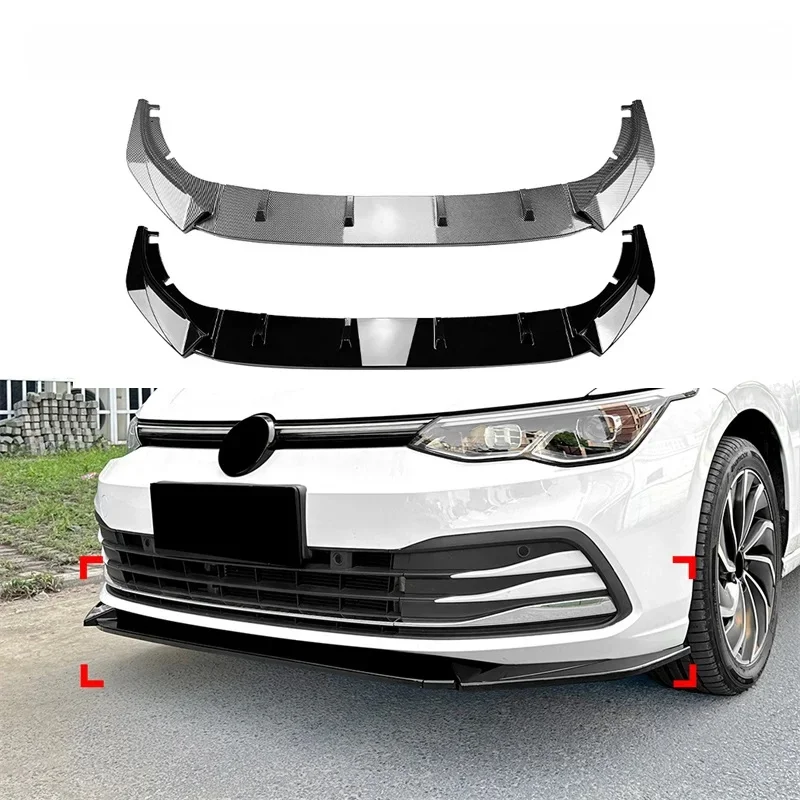 Auto Voorste Onderste Bumper Splitter Lip Spoiler Diffuser Guard Canard Deflector Voor Volkswagen VW Golf 8 MK 8 Standaard 2020 - 2024 - afbeelding 2