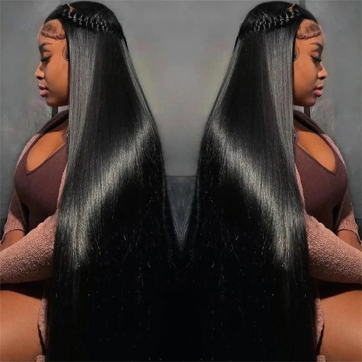 

250 Плотность 13x6 HD Прямые парики фронта шнурка Человеческие волосы 40 42 дюйма Бесклеевые кружевные фронтальные парики из человеческих волос для женщин