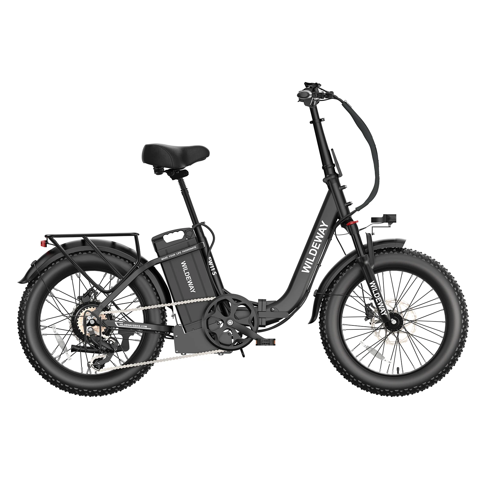 WILDEWAY 1680Wh Bici Elettrica Pieghevole a Lunga Autonomia 20” 48V 35Ah 250W FW11 PRO, Pneumatici Fat 20×3.0, Freni a Disco Idraulici, E-Bike Pieghevole per Adulti per Consegne di Cibo e Pendolarismo