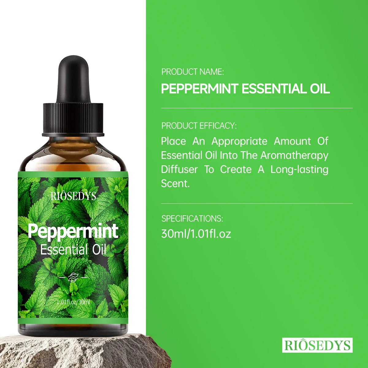 PEPPERMINT Ätherisches Öl, Kühlendes Minz-Duftöl für Diffusoren, DIY-Bastelarbeiten & Aromatherapie, Frisches, Kräftiges Aroma – Detail 8